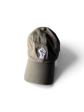 KBETHOS Olive Green Baseball Cap with White Raised Fist Patch